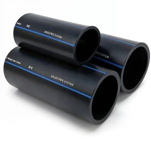 أنابيب HDPE PE 100 ضغط 16 بار قطر خارجي 50 مم سمك 4.6 مم لون أسود | مصنع أنظمة الانابيب السعودي (SPS)