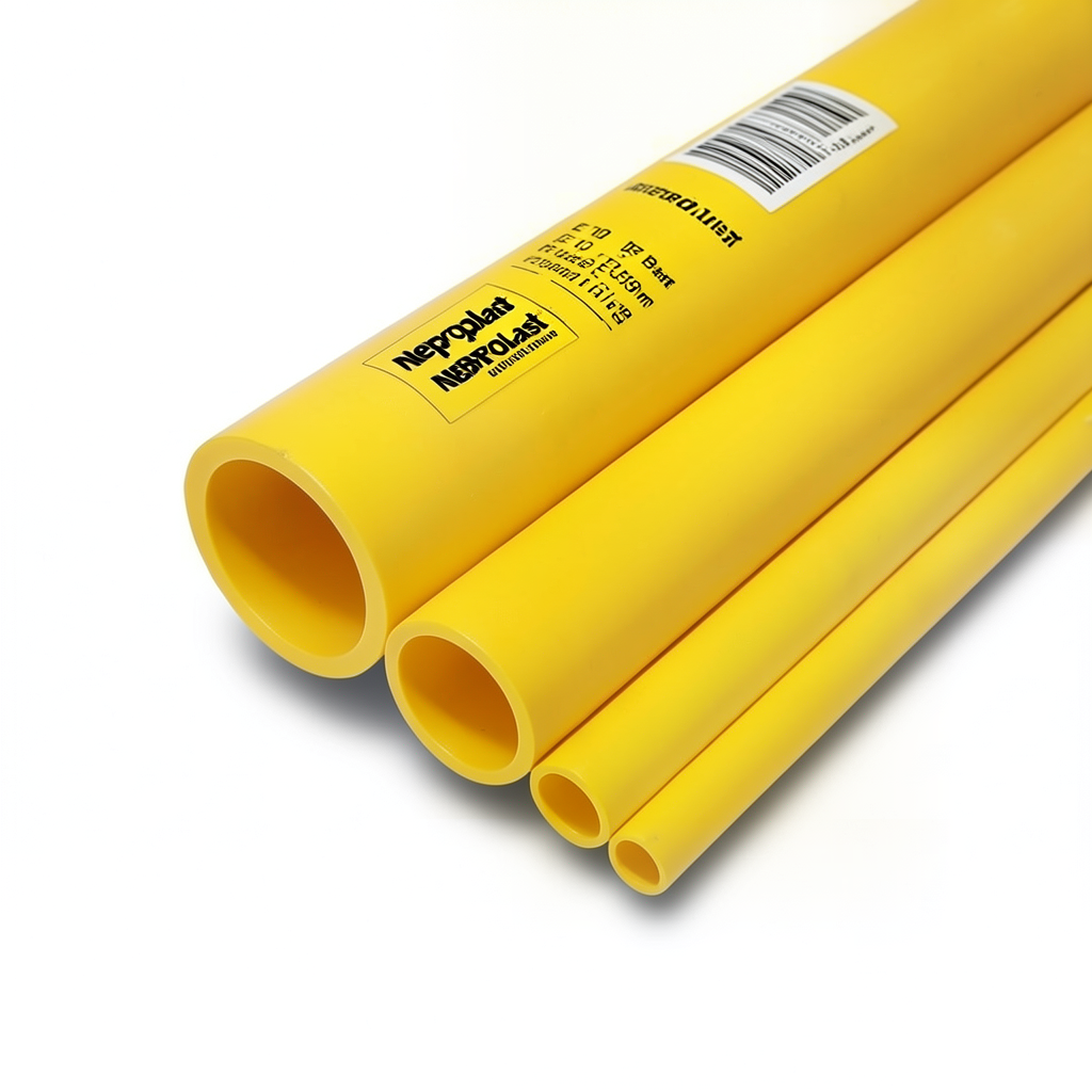 Neproplast HDPE Pipes PE 100 Pressure 12.5 Bar Outside Diameter 560 mm Thickness 41.2 mm Yellow | NEPROPLAST