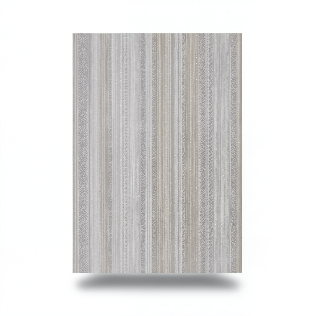 Italian Wallpaper 10m x 0.53m Gray with Beige, Model 6236