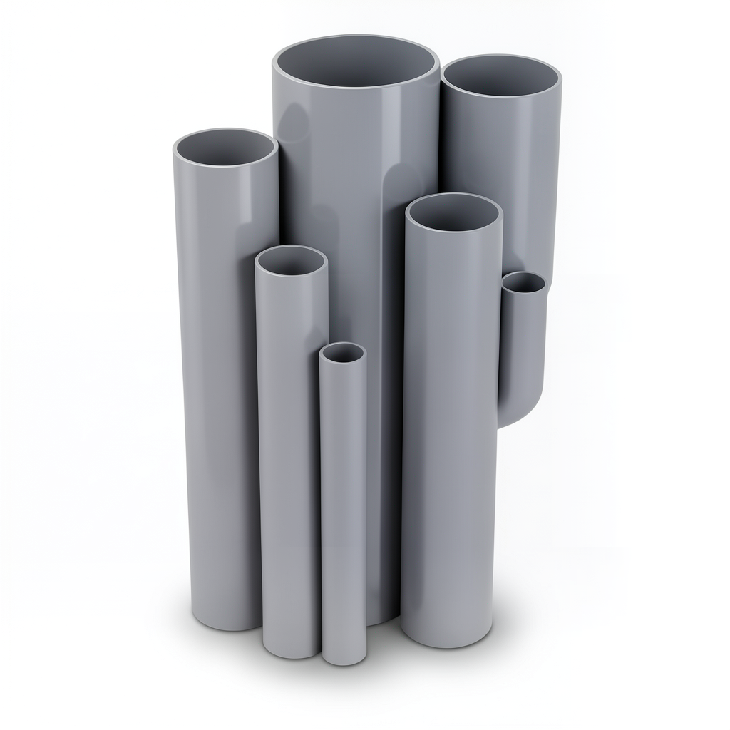 UPVC Pipes Schedule 80 Size 1 inch Thickness 4.55 mm Gray Color