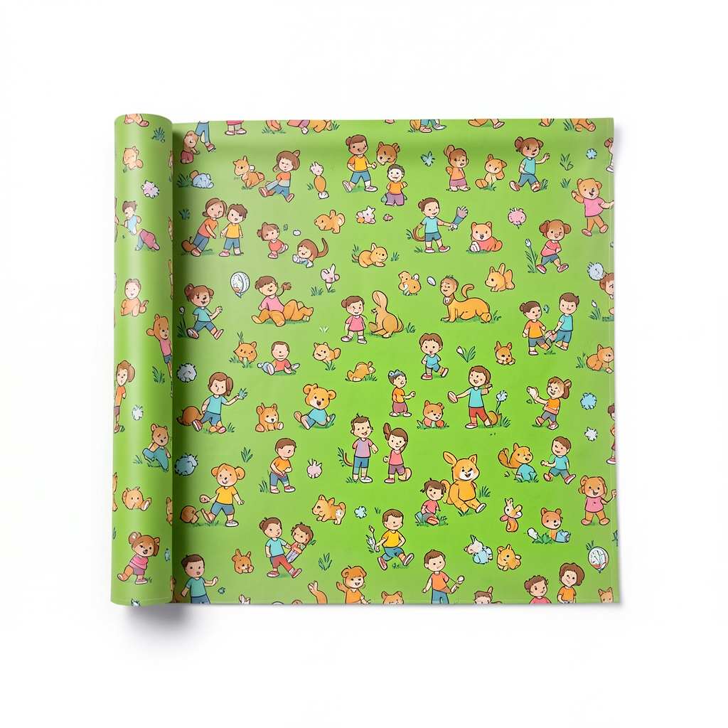 German Youth and Children Wallpaper 10m x 0.53m Green, Model 469035