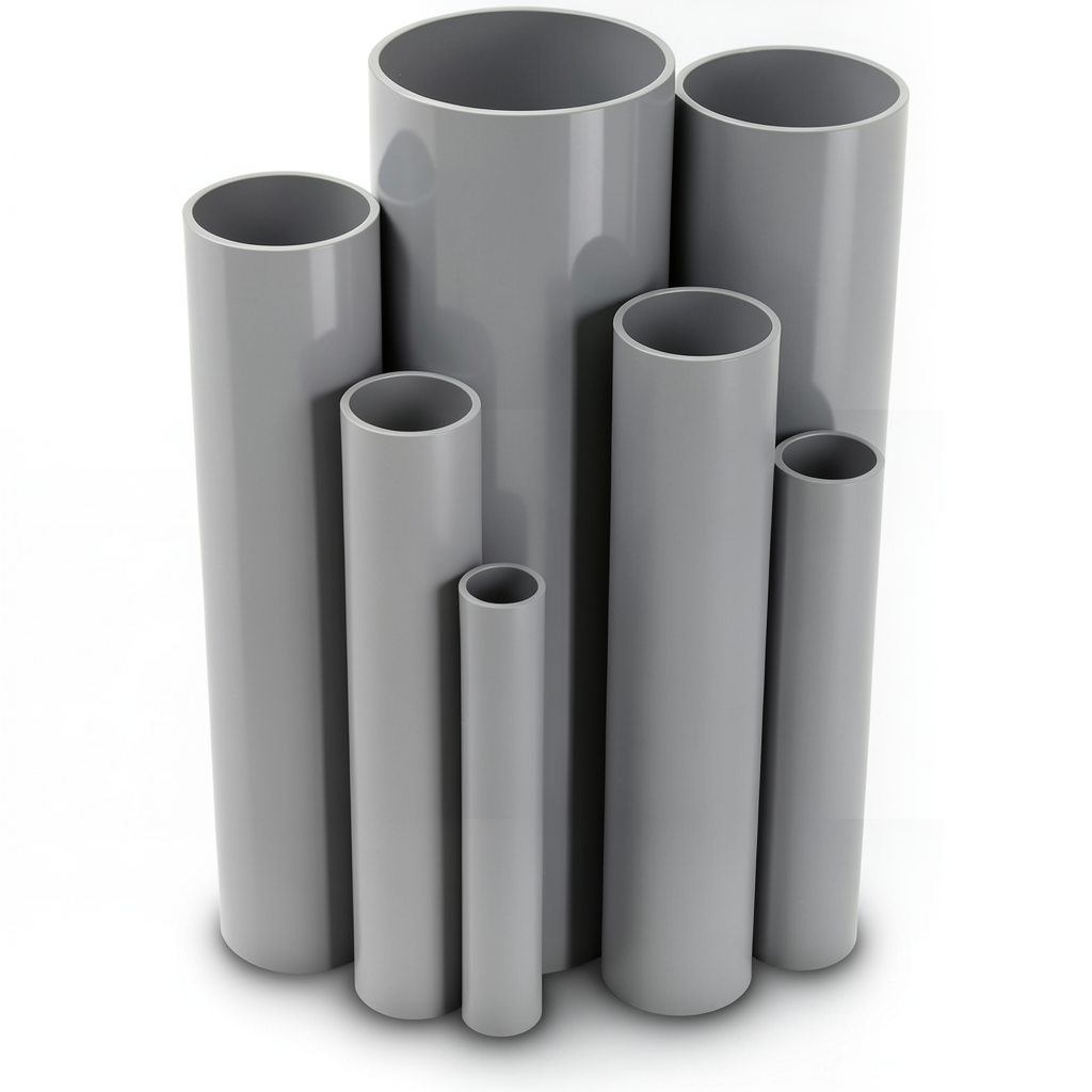 UPVC Pipes Schedule 80 Size 1 ½ inch Thickness 5.08 mm Gray