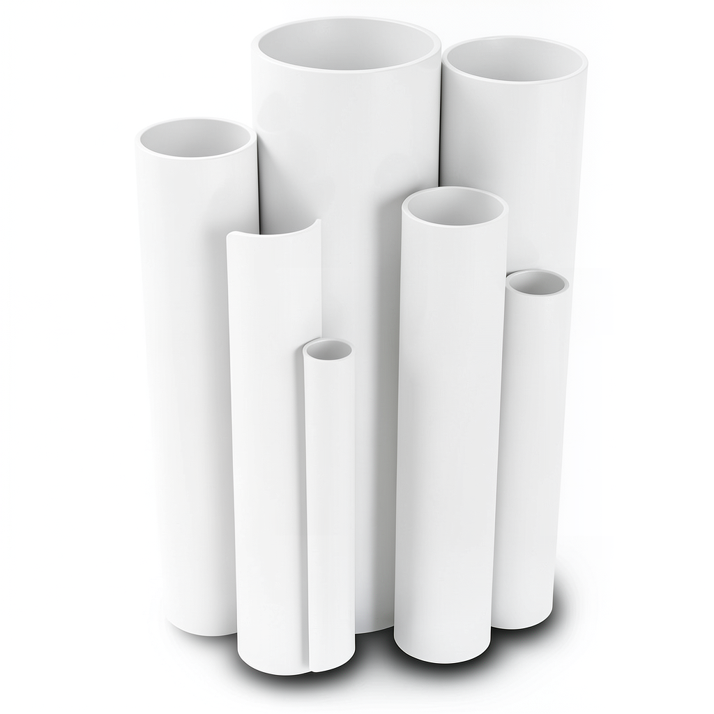 UPVC Pipes 15 Bar Pressure 88.7 mm Diameter 5.7 mm Thickness White