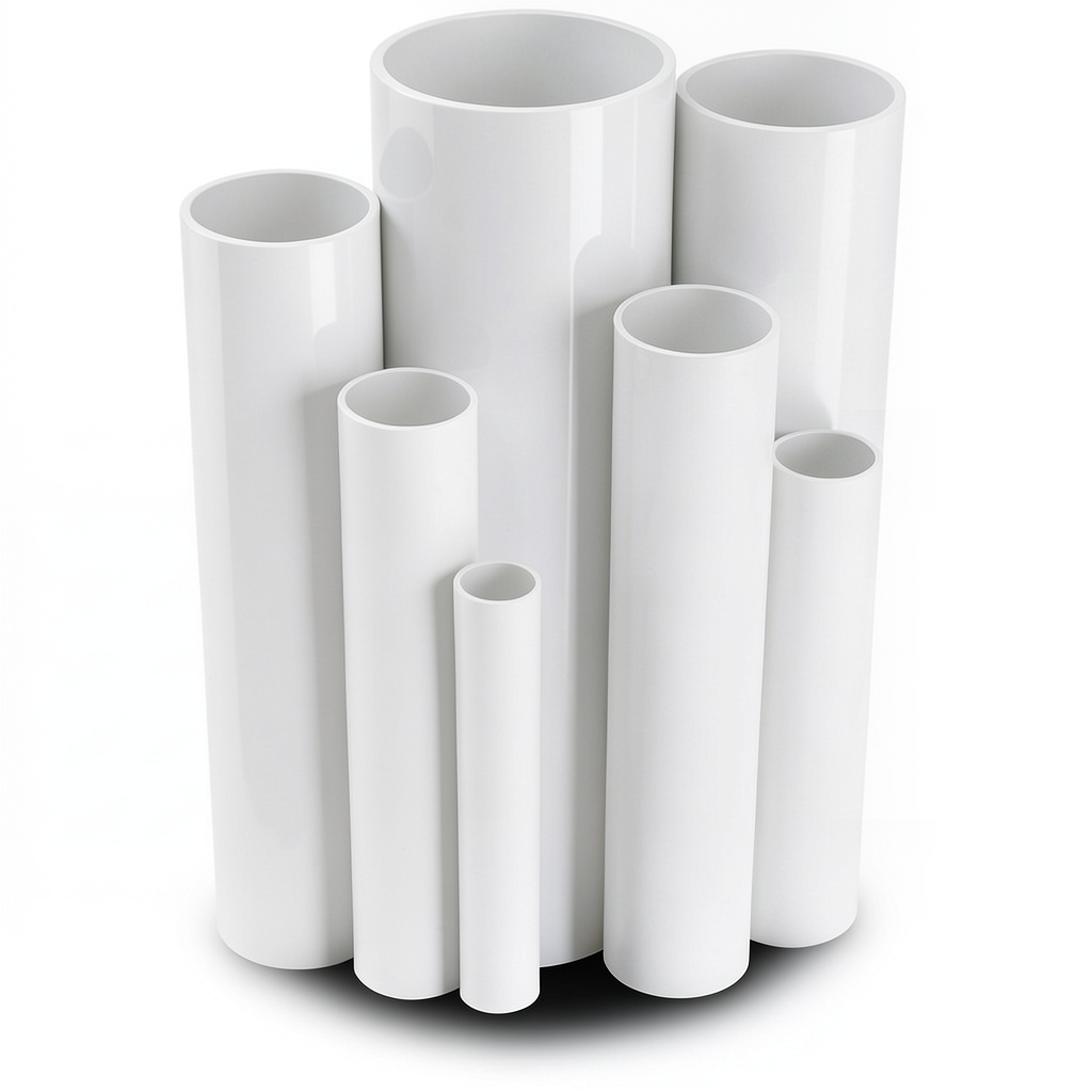 UPVC Pipes Nominal Pressure 2.5 Bar Outside Diameter 110 mm Thickness 1.8 mm White