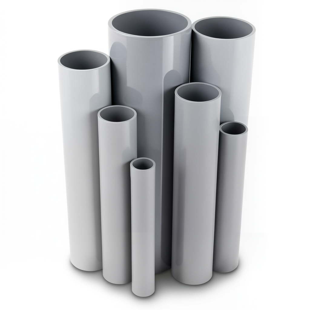 UPVC Pipes Nominal Pressure 2.5 Bar Outside Diameter 110 mm Thickness 1.8 mm Gray