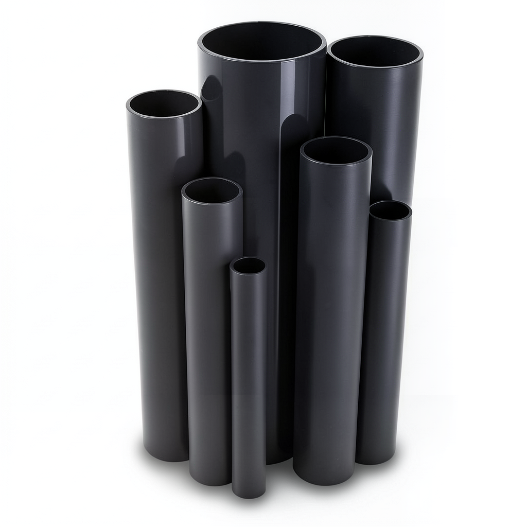 UPVC Pipes 2.5 Bar Pressure 110 mm OD 1.8 mm Thickness Black