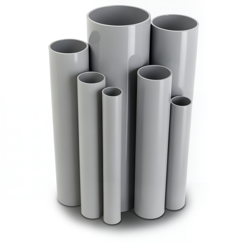 UPVC Pipes Nominal Pressure 15 Bar Outside Diameter 89.1 mm Thickness 6.6 mm Gray