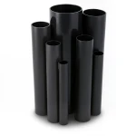 مواسير UPVC ضغط 15 بار قطر خارجي 89.1 مم سمك 6.6 مم لون اسود