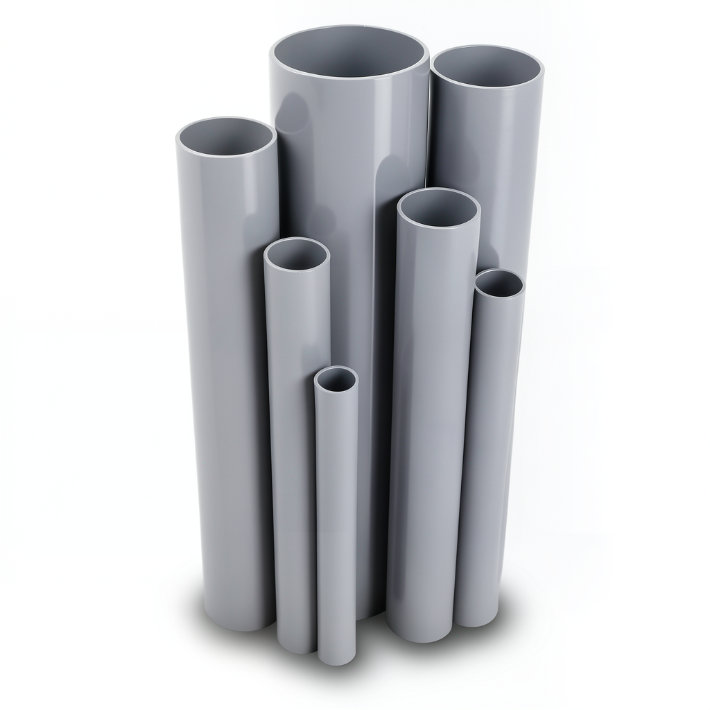مواسير UPVC جدول 80 مقاس 2 إنش سمك 5.54 مم لون رمادي