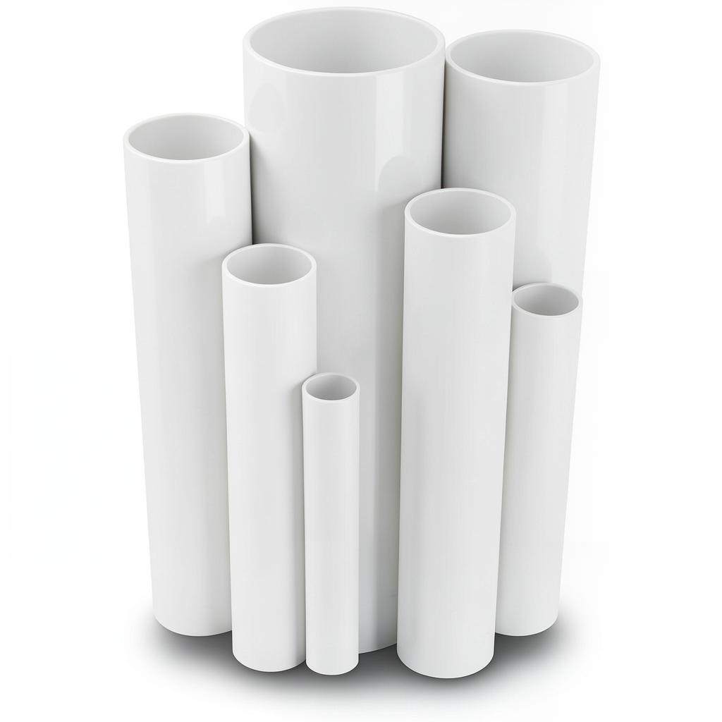 UPVC Pipes 15 Bar Pressure 88.7 mm Diameter 5.7 mm Thickness White