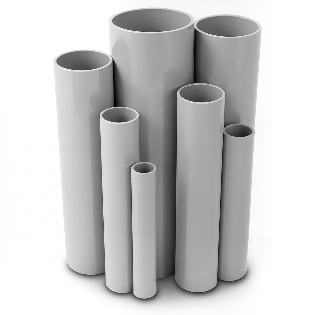 UPVC Pipes Pressure 15 Bar Outside Diameter 88.7 mm Thickness 5.7 mm Gray