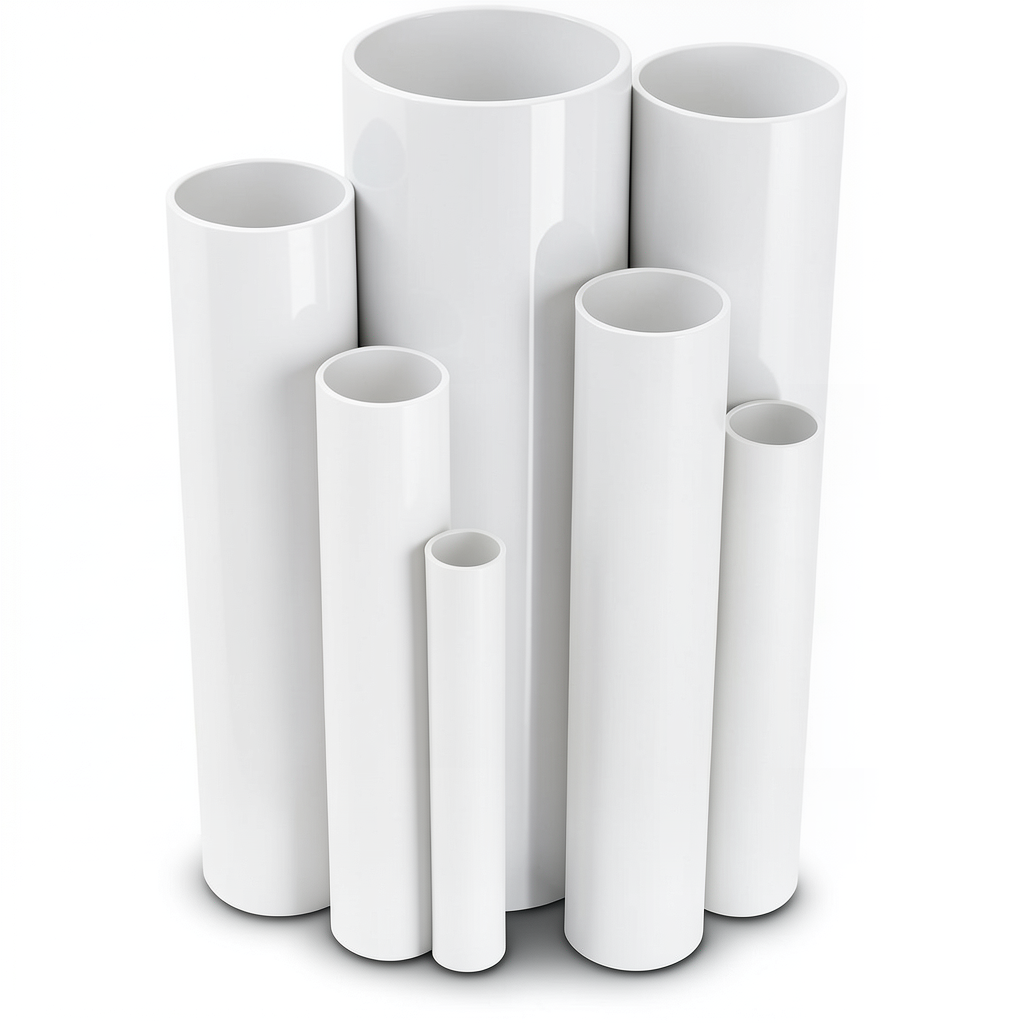 UPVC Pipes 15 Bar Nominal Pressure 89.1 mm Diameter 6.6 mm Thickness White