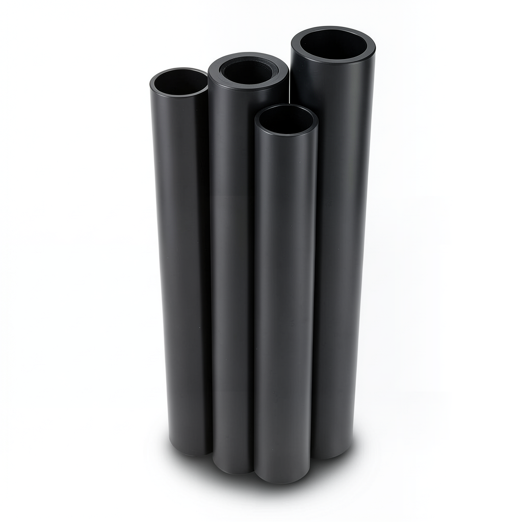 مواسير HDPE الراجحي PE 80 ضغط 6 بار قطر خارجي 200 مم سمك 9.1 مم لون أسود