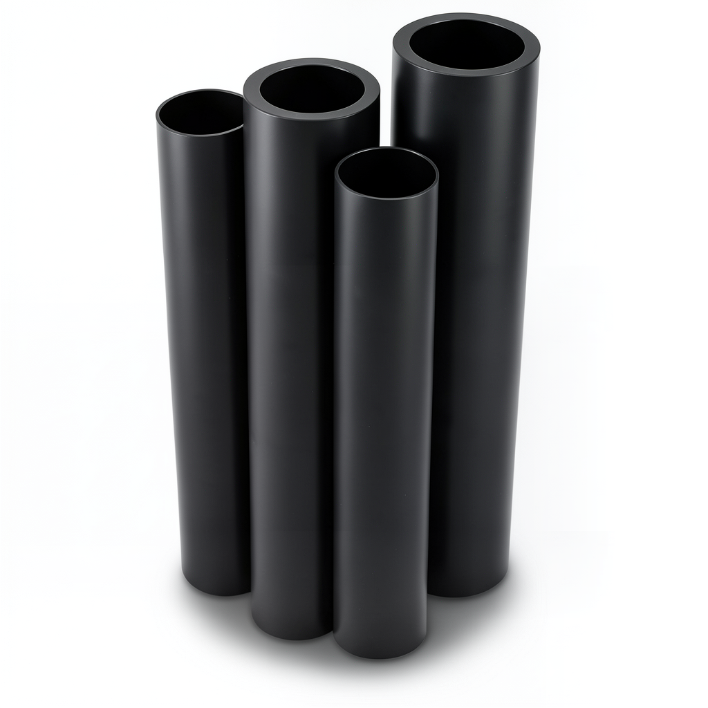 HDPE Pipes PE 80 Pressure 6 Bar Outside Diameter 225 mm Thickness 10.3 mm Black