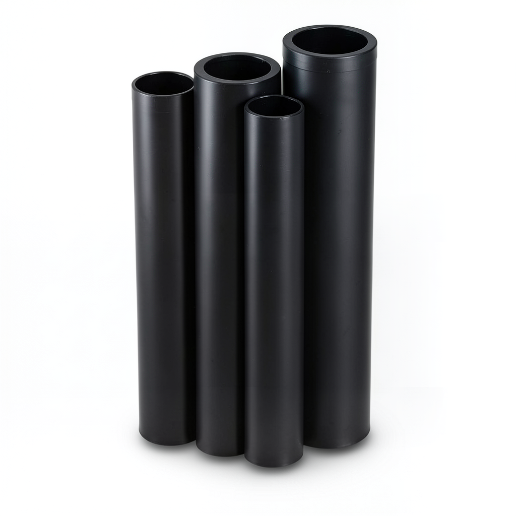 مواسير HDPE PE 80 ضغط 6 بار قطر خارجي 250 مم سمك 11.4 مم لون أسود