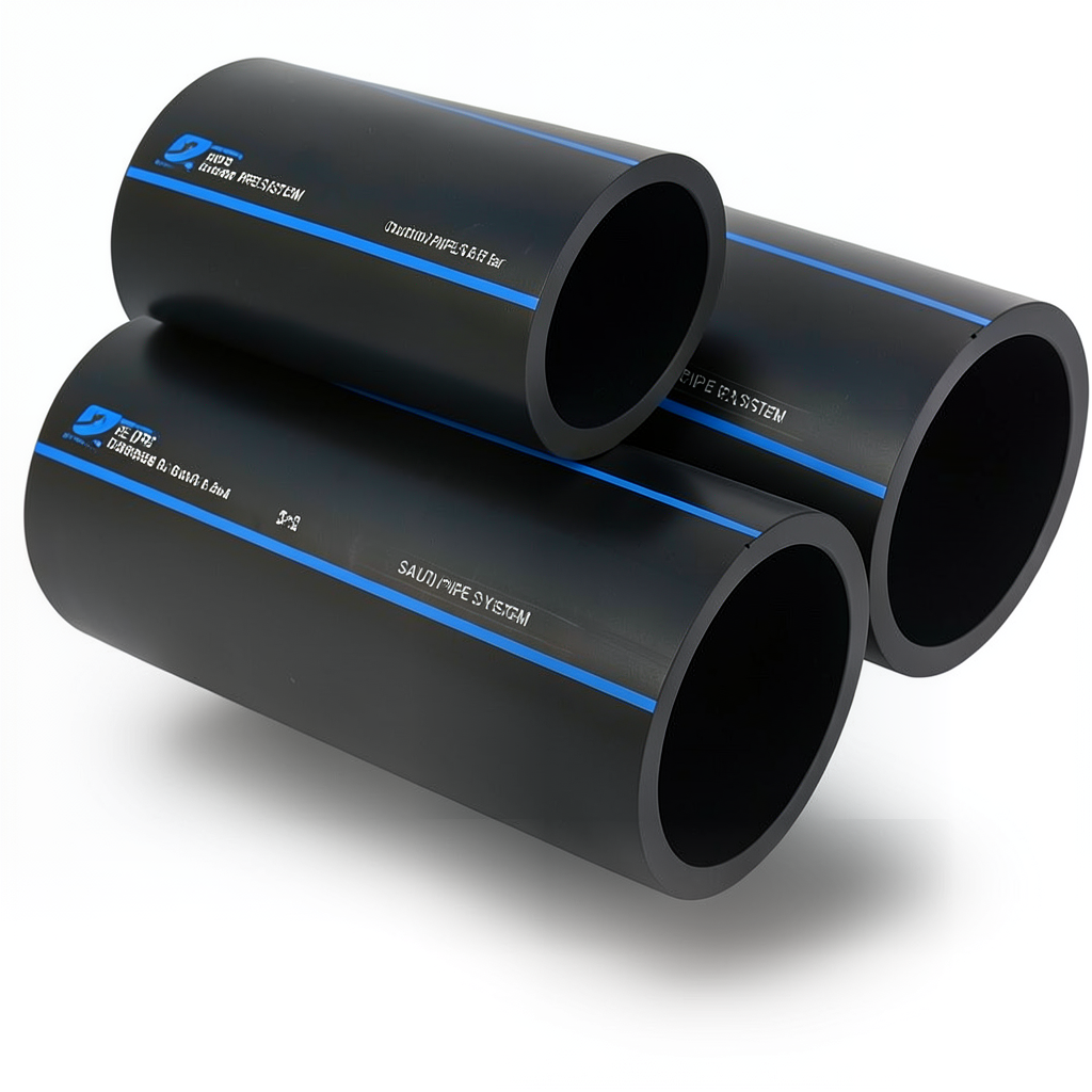 مواسير HDPE من انظمة الأنابيب PE 100 ضغط 6 بار قطر خارجي 63 مم سمك 2.5 مم لون اسود | مصنع أنظمة الانابيب السعودي (SPS)