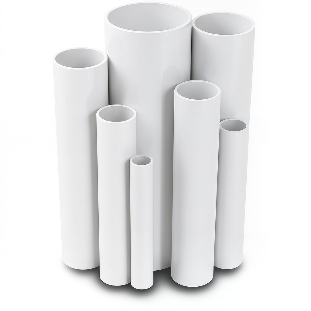 UPVC Pipes Nominal Pressure 2.5 Bar Outside Diameter 110 mm Thickness 1.8 mm White