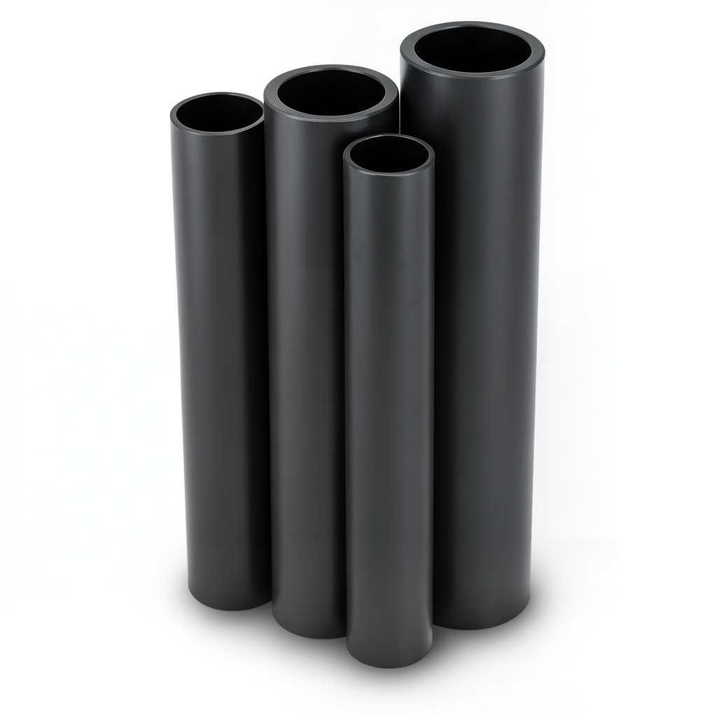 HDPE Pipes PE 80 Pressure 6 Bar Outside Diameter 355 mm Thickness 16.2 mm Black