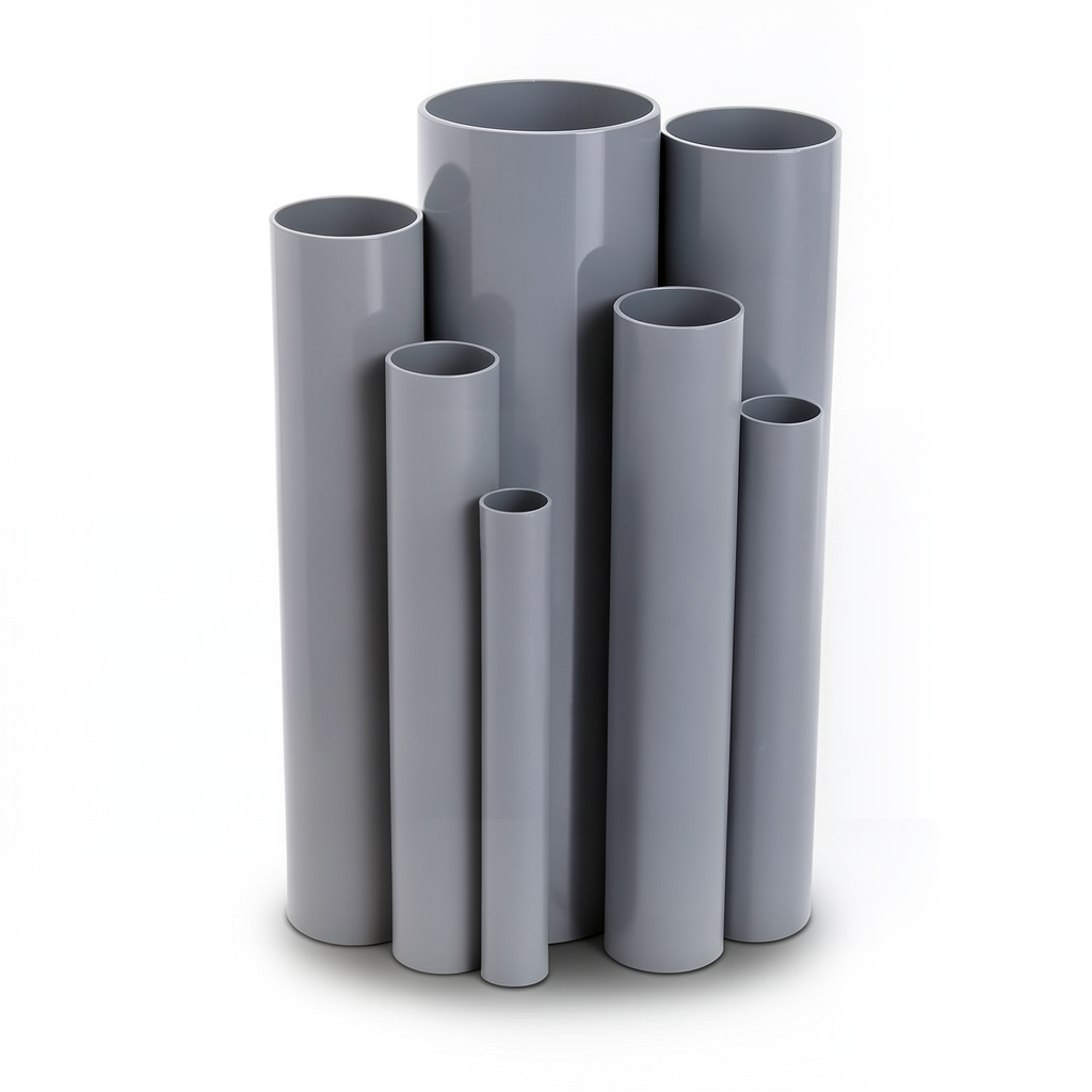 UPVC Pipes Nominal Pressure 15 Bar Outside Diameter 114.1 mm Thickness 7.3 mm Gray