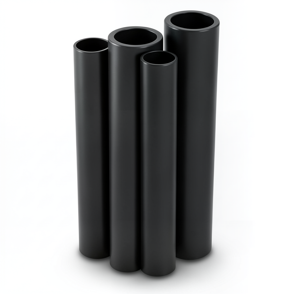 HDPE Pipes PE 80 Pressure 6 Bar Outside Diameter 450 mm Thickness 20.5 mm Black
