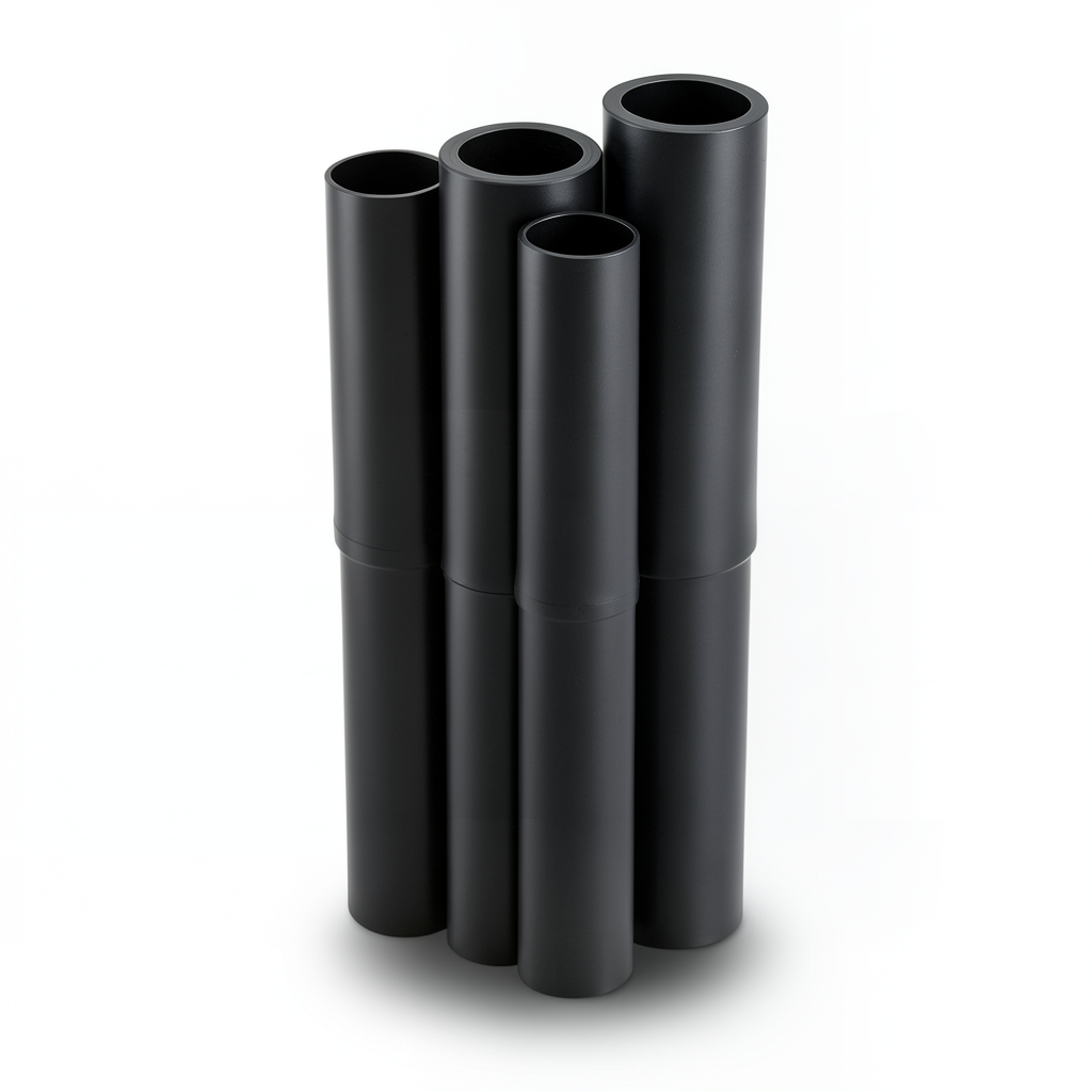 مواسير HDPE PE 80 ضغط 6 بار قطر 500 مم سمك 22.8 مم أسود