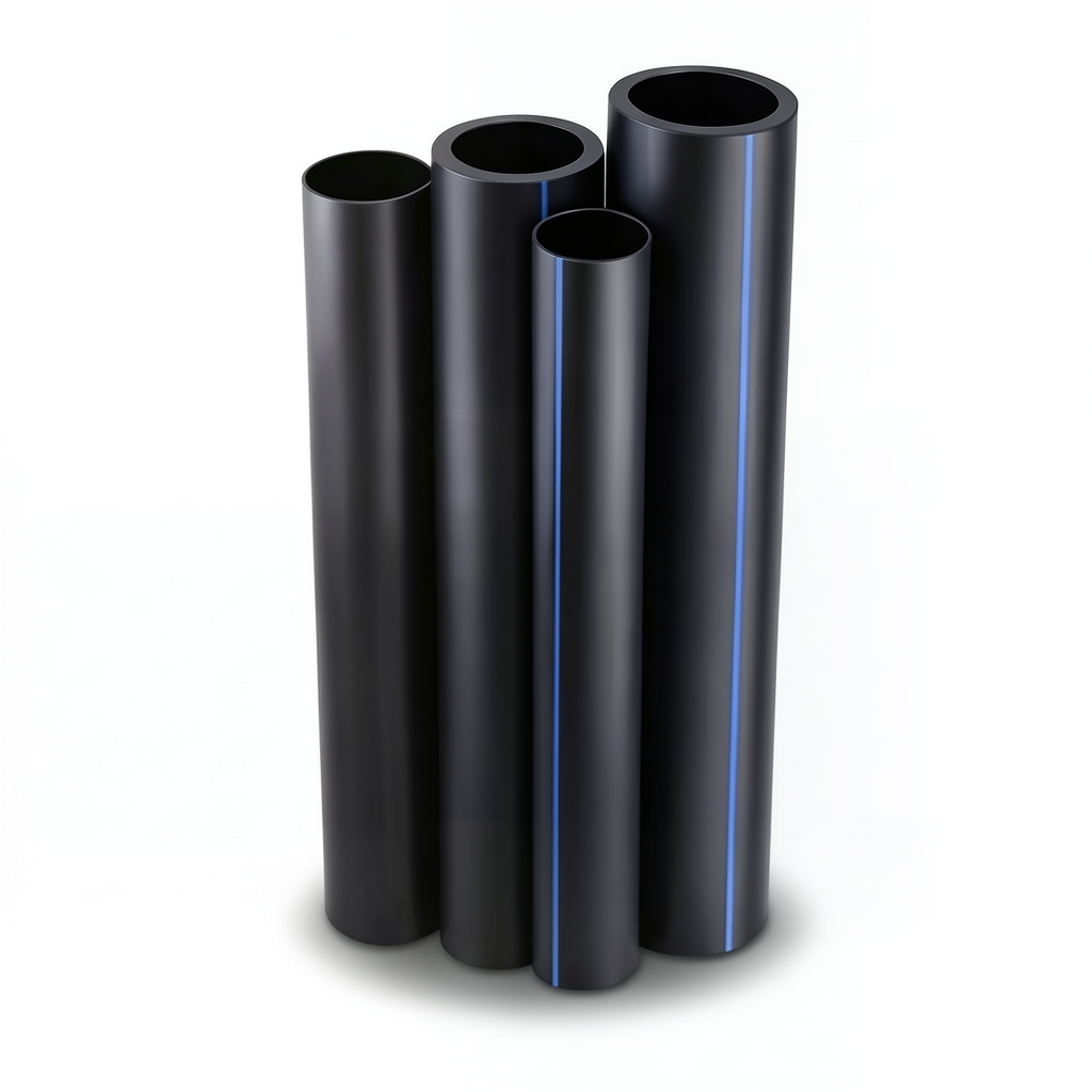 HDPE Pipes PE 80 Pressure 6 Bar Outside Diameter 630 mm Thickness 28.7 mm Black