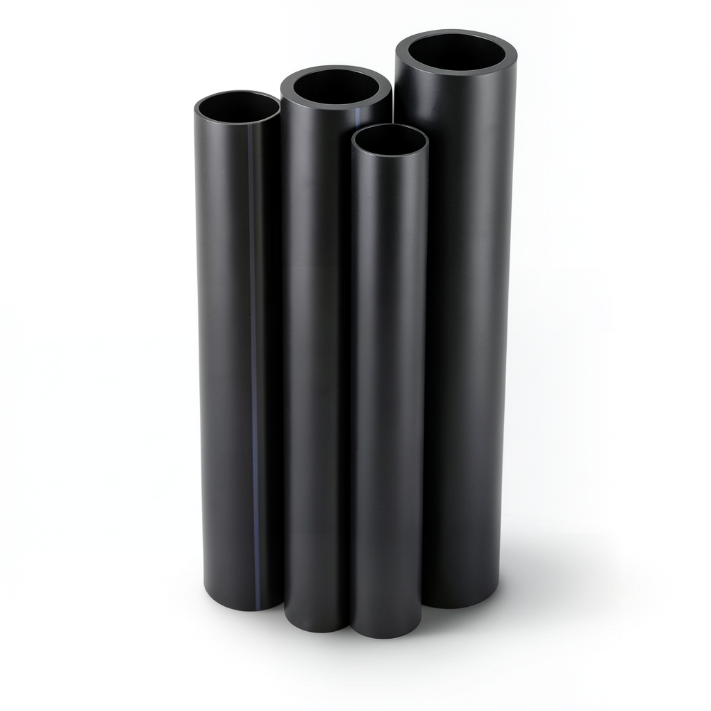 مواسير HDPE PE 80 ضغط 6 بار قطر خارجي 710 مم سمك 32.3 مم لون أسود