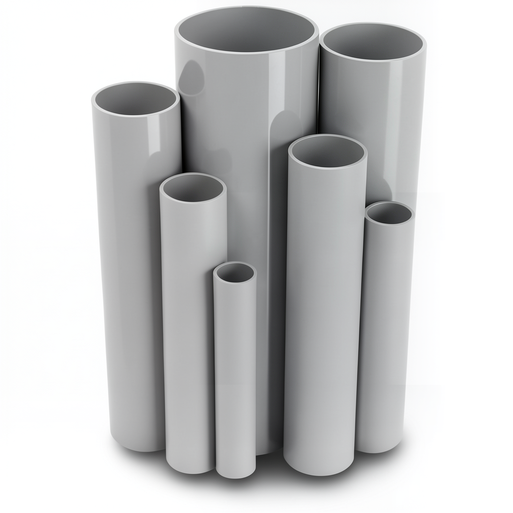 مواسير UPVC جدول 80 مقاس 2 إنش سمك 5.54 مم لون رمادي