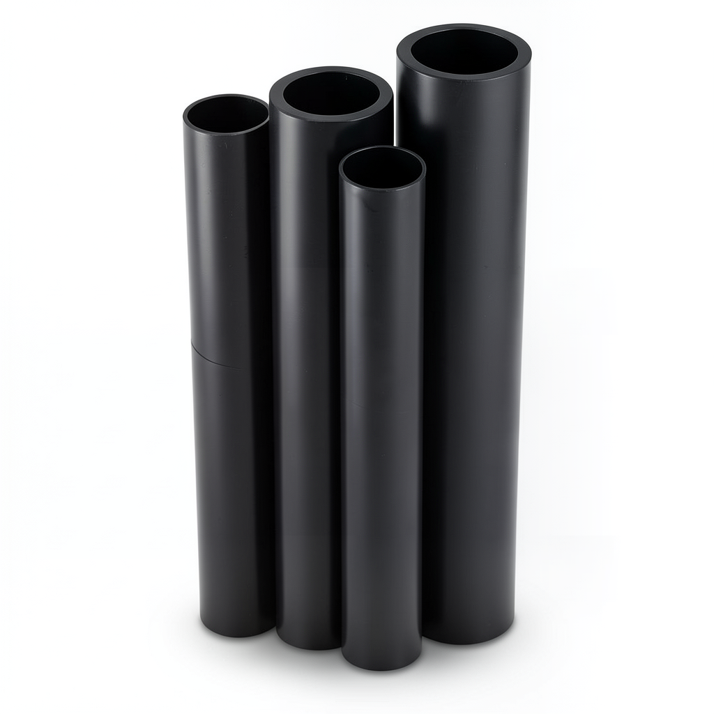 مواسير HDPE الراجحي PE 80 ضغط 6 بار قطر خارجي 200 مم سمك 9.1 مم لون أسود