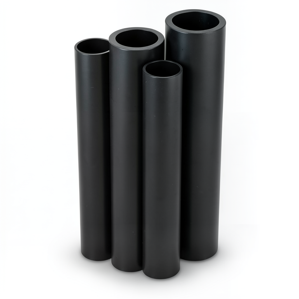 مواسير HDPE PE 80 ضغط 6 بار قطر خارجي 225 مم سمك 10.3 مم لون أسود
