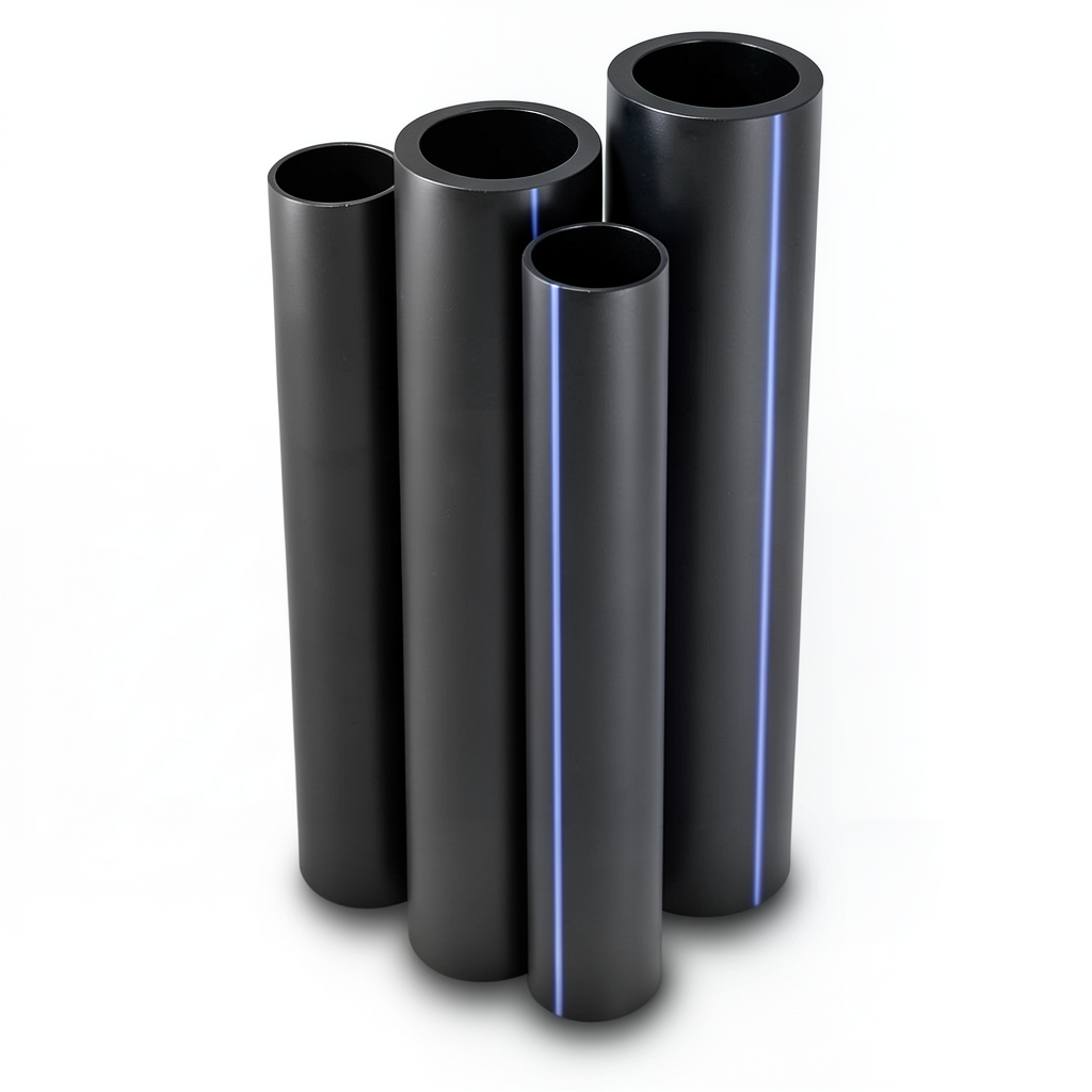 مواسير HDPE PE 80 ضغط 6 بار قطر خارجي 250 مم سمك 11.4 مم لون أسود