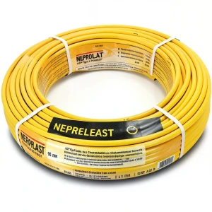 أنابيب HDPE PE 80 ضغط 6 بار قطر خارجي 90 مم سمك 4.1 مم لون أصفر | نيبروبلاست