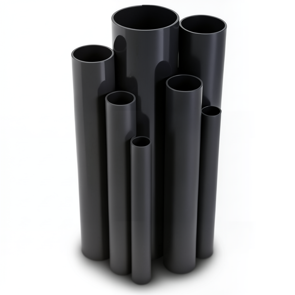 مواسير UPVC ضغط 15 بار قطر خارجي 88.7 مم سمك 5.7 مم لون اسود