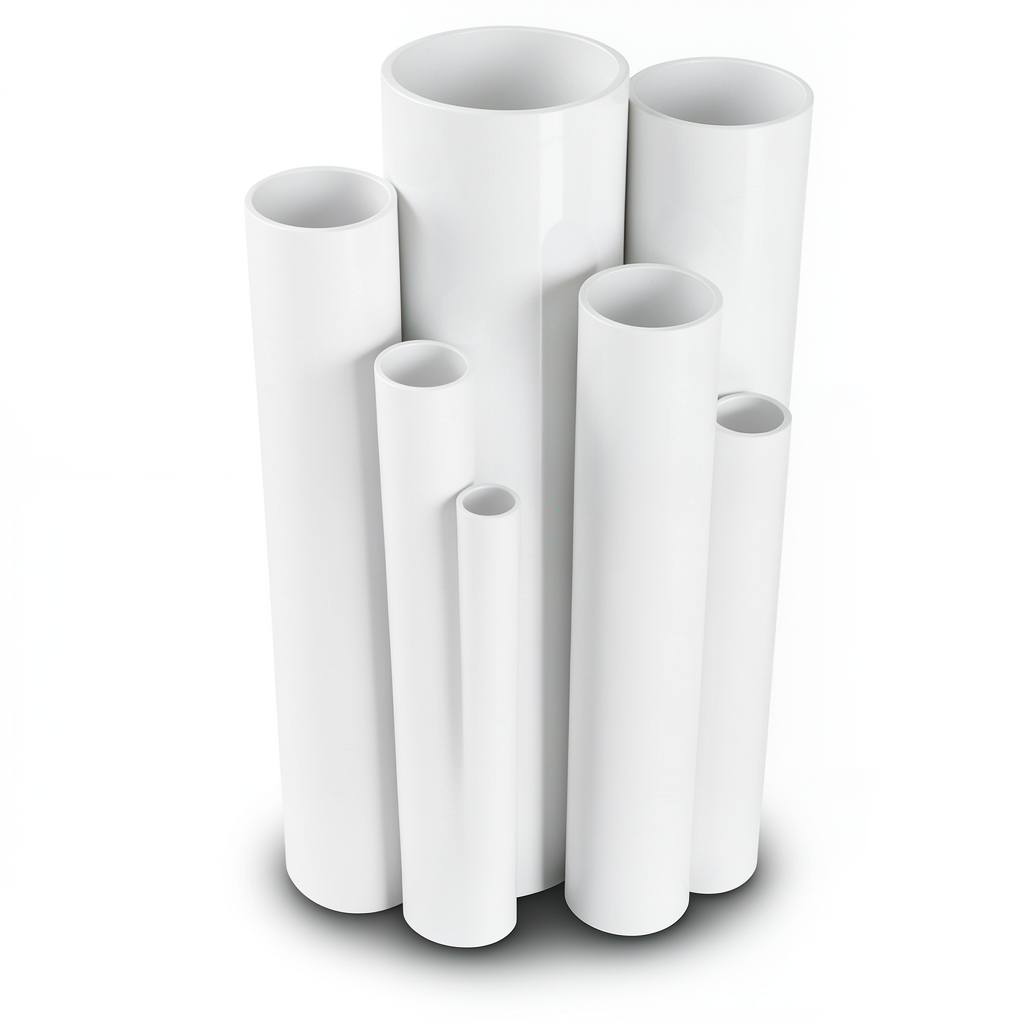 UPVC Pipes 15 Bar Nominal Pressure 89.1 mm Diameter 6.6 mm Thickness White
