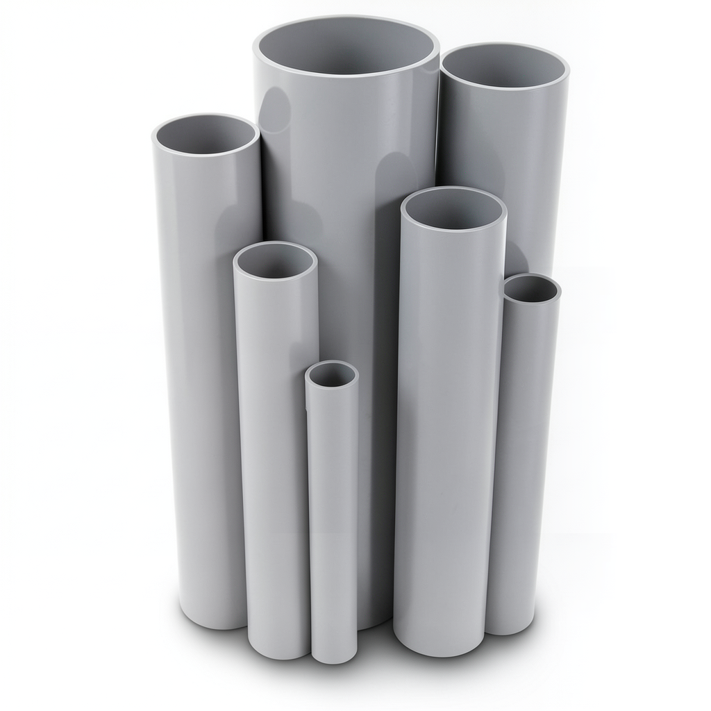 UPVC Pipes Nominal Pressure 15 Bar Outside Diameter 89.1 mm Thickness 6.6 mm Gray
