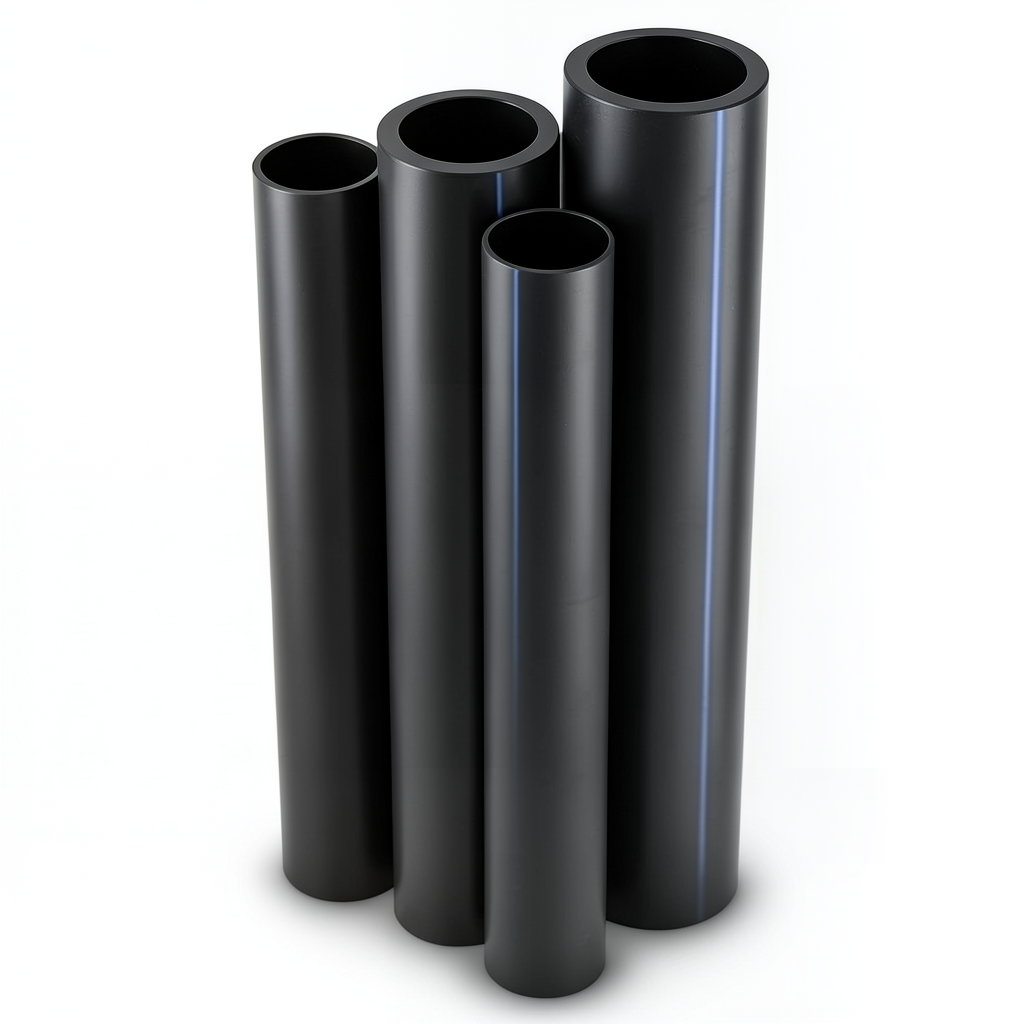 مواسير HDPE PE 80 ضغط 6 بار قطر خارجي 280 مم سمك 12.8 مم لون أسود