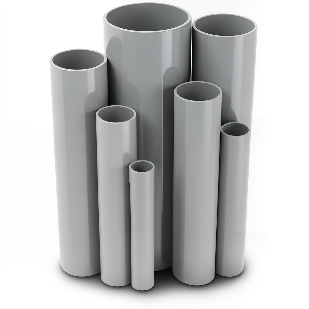 UPVC Pipes 48.1 mm Outside Diameter 1.80 mm Thickness Gray