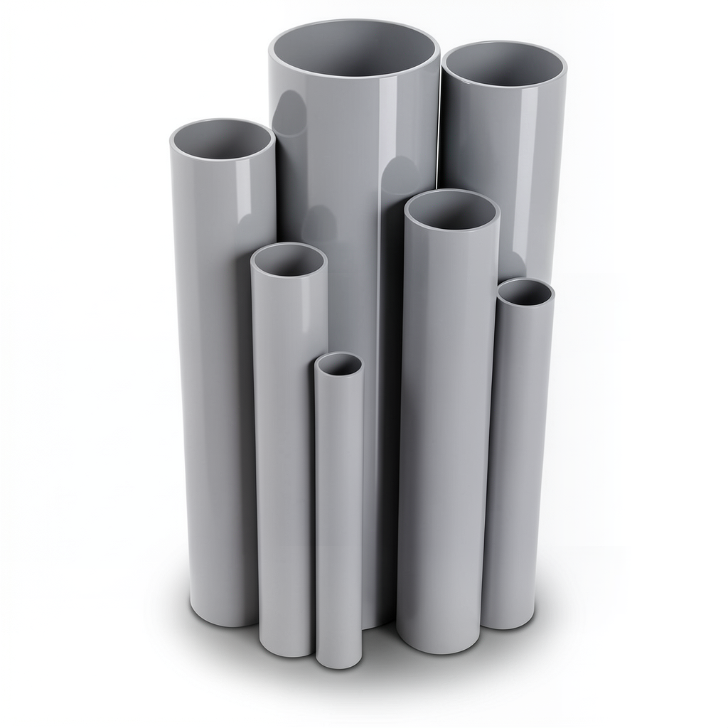 UPVC Pipes 12 Bar Pressure 114.5 mm OD 6.9 mm Thickness Gray