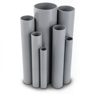 مواسير UPVC جدول 80 مقاس ½ 2 إنش سمك 7.01 مم لون رمادي
