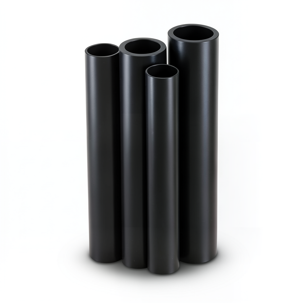 مواسير HDPE PE 80 ضغط 6 بار قطر خارجي 450 مم سمك 20.5 مم لون أسود