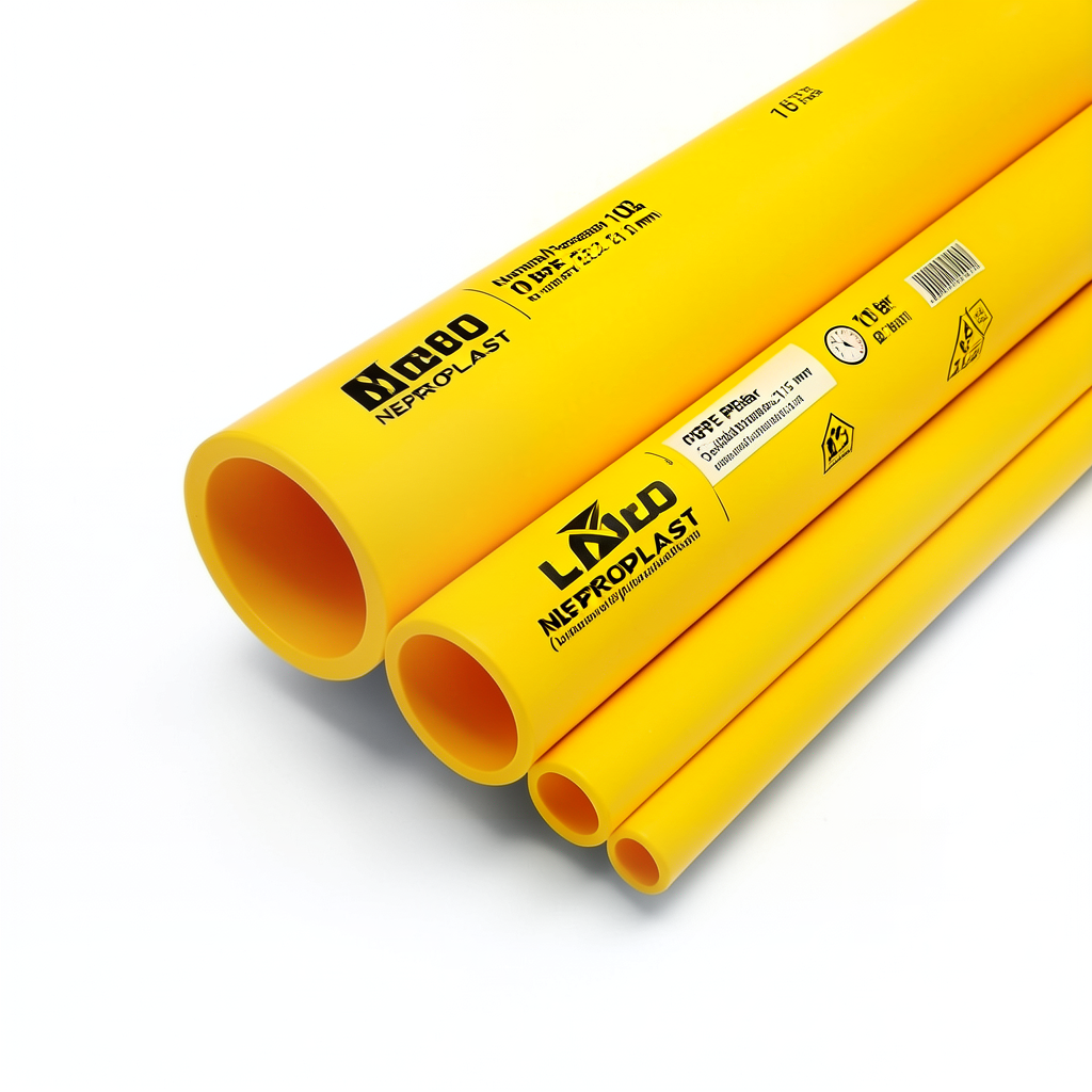HDPE Pipes PE 80 Nominal Pressure 10 Bar Outside Diameter 315 mm Thickness 23.2 mm Yellow | NEPROPLAST