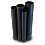 مواسير HDPE PE 80 ضغط 6 بار قطر 500 مم سمك 22.8 مم أسود