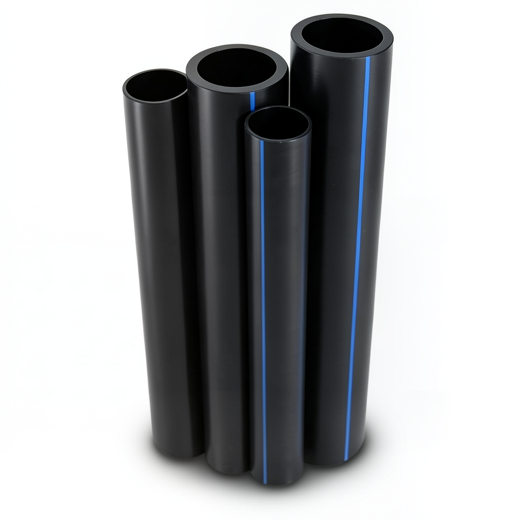 مواسير HDPE PE 80 ضغط 6 بار قطر 500 مم سمك 22.8 مم أسود