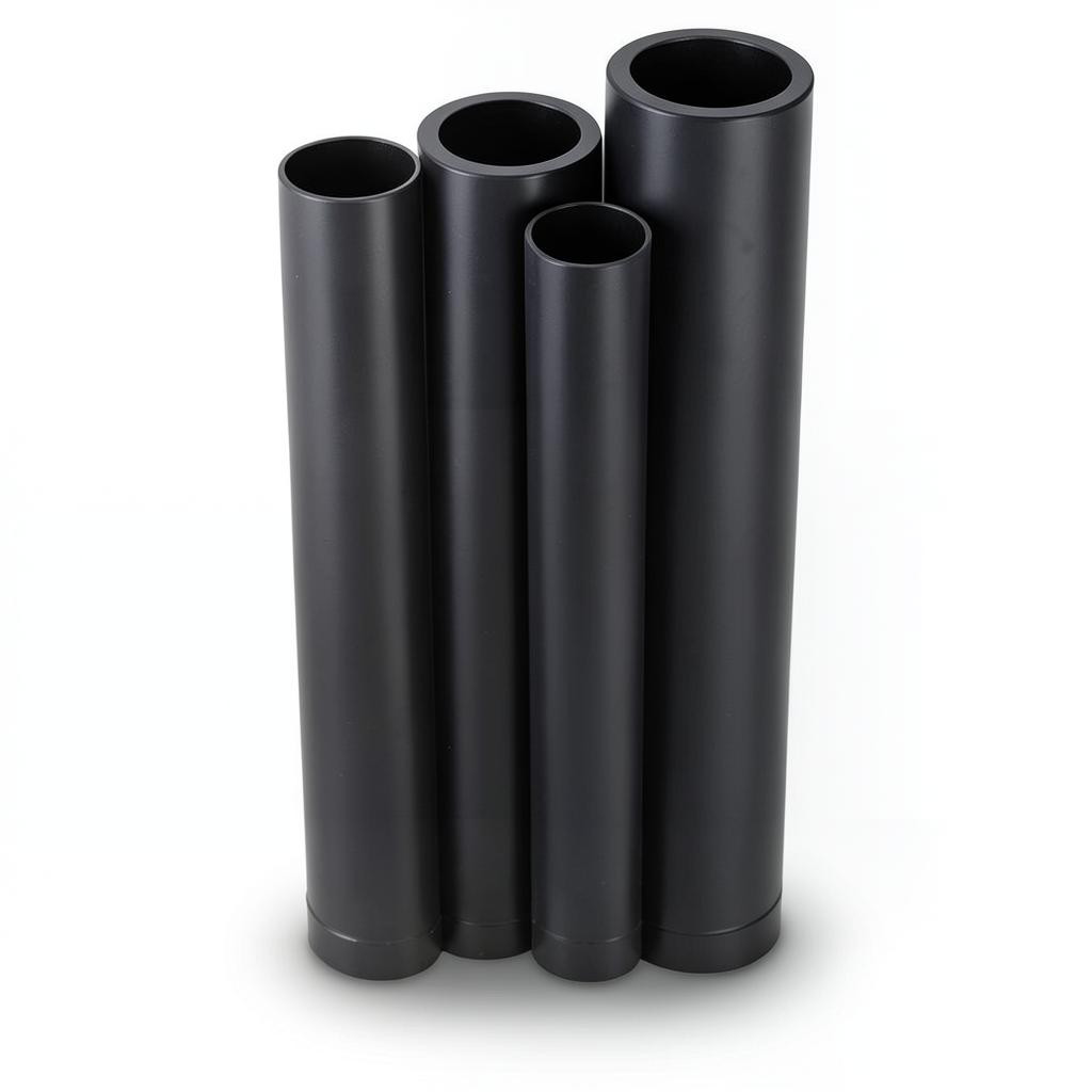مواسير HDPE PE 80 ضغط 6 بار قطر خارجي 710 مم سمك 32.3 مم لون أسود