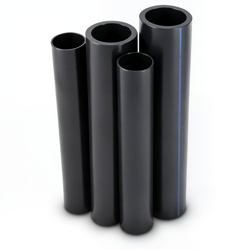 مواسير HDPE PE 80 ضغط 6 بار قطر 1200 مم سمك 54.6 مم لون أسود