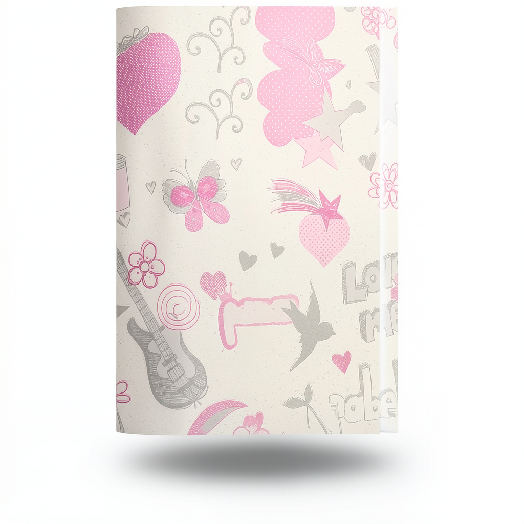 Youth and Children Wallpaper 10m x 0.53m Beige and Pink