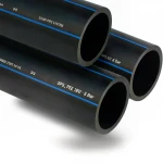 أنابيب HDPE السعودي PE 80 ضغط 8 بار قطر خارجي 110 مم سمك 6.6 مم لون اسود