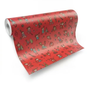 German Wallpaper Youth & Children 10m x 0.53m Red, Model 740288