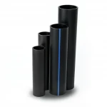 مواسير HDPE الجودة   SDR 33  قطر خارجي 140 مم سمك 4.3 مم لون اسود