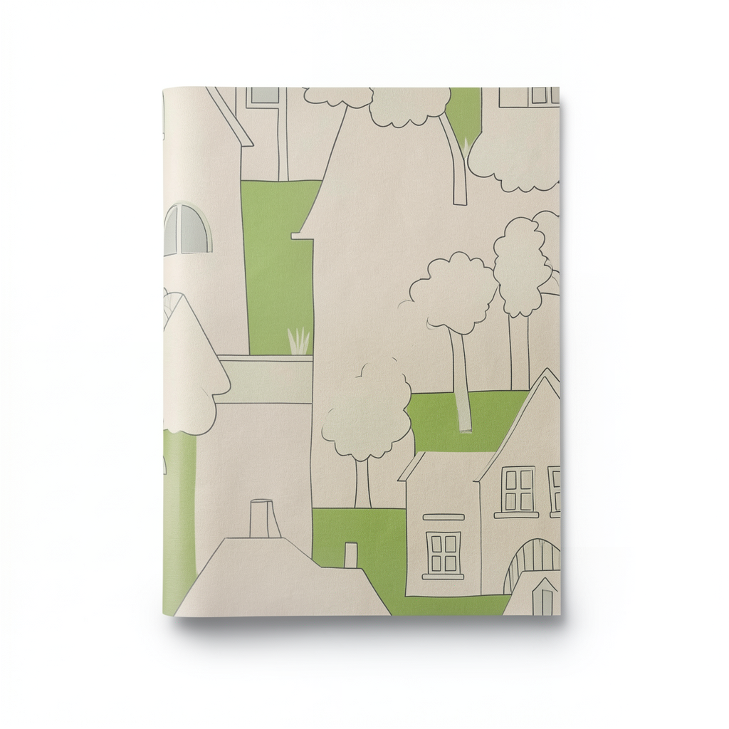 German Wallpaper Youth and Children 10m x 0.53m Beige Green